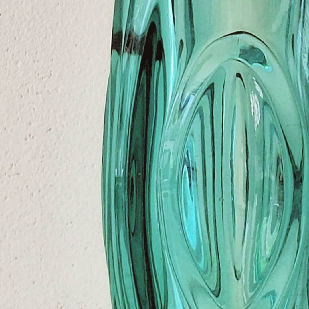 Vase à lentilles en forme de balle Sklo Union des années 1950