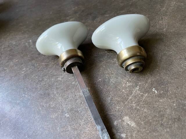 pair of antique porcelain handles
