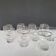 10 antique glasses with silver trim – French glassware, around 1950