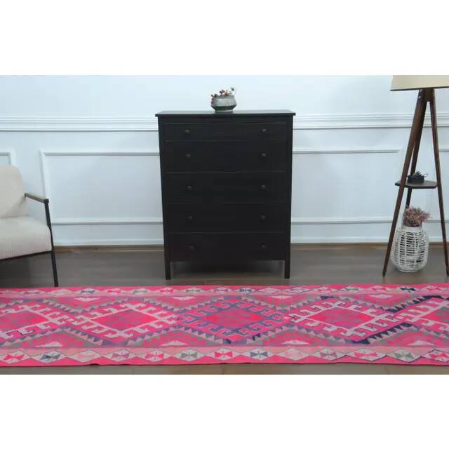 Tapis vintage turc en laine et coton noué à la main, années 1970