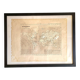 Original engraving, Levasseur world map – Mid 19th century