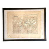Gravure originale, planisphère Levasseur – Milieu XIXe Siècle