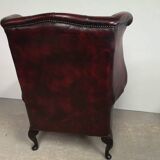 English armchair chesterfield burgundy leather