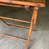 Folding bamboo side table
