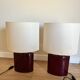 Duo de lampe forme amande céramique