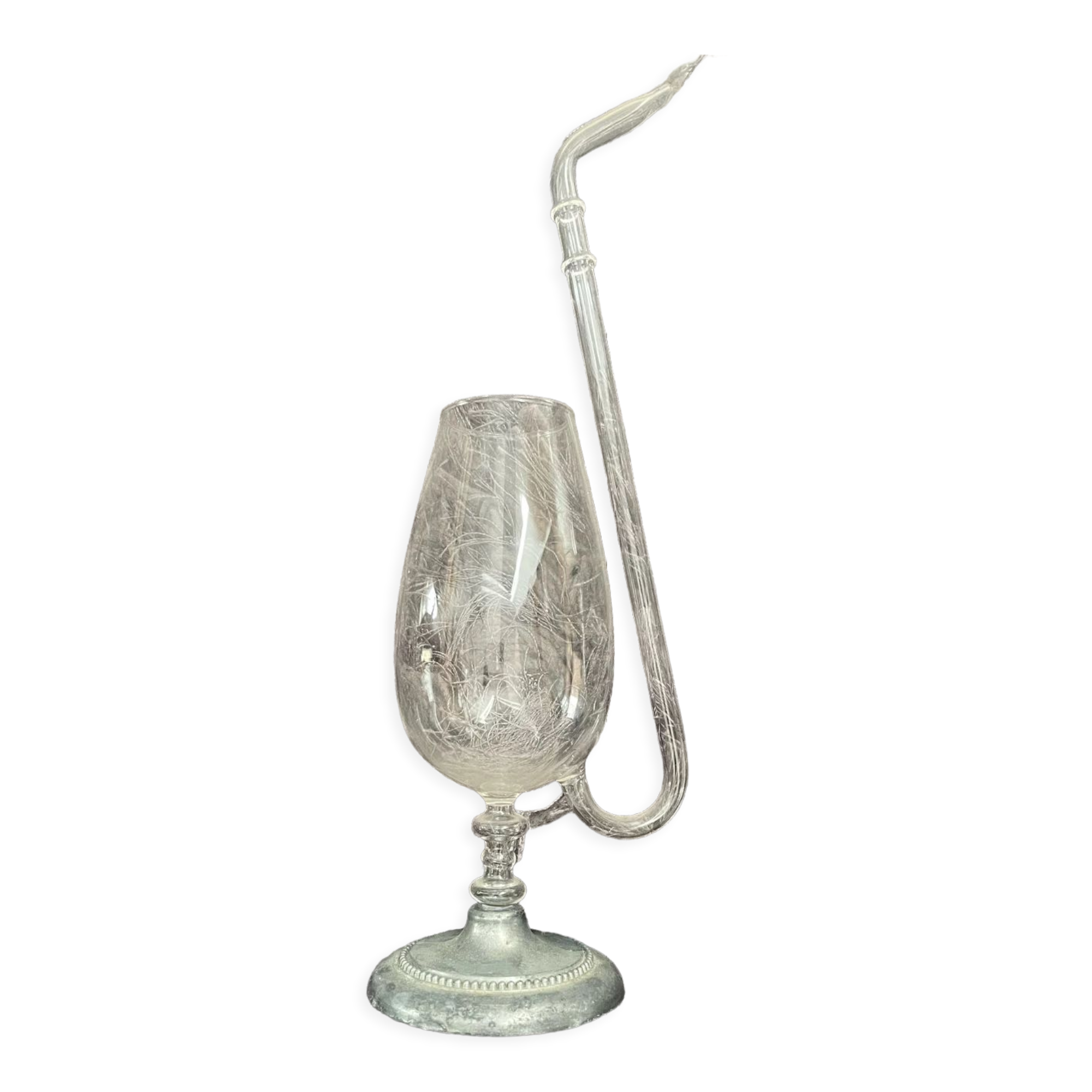 Glass with alcohol pipe