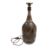 Ceramic lamp base signed jc courjault keraluc in quimper circa 1970