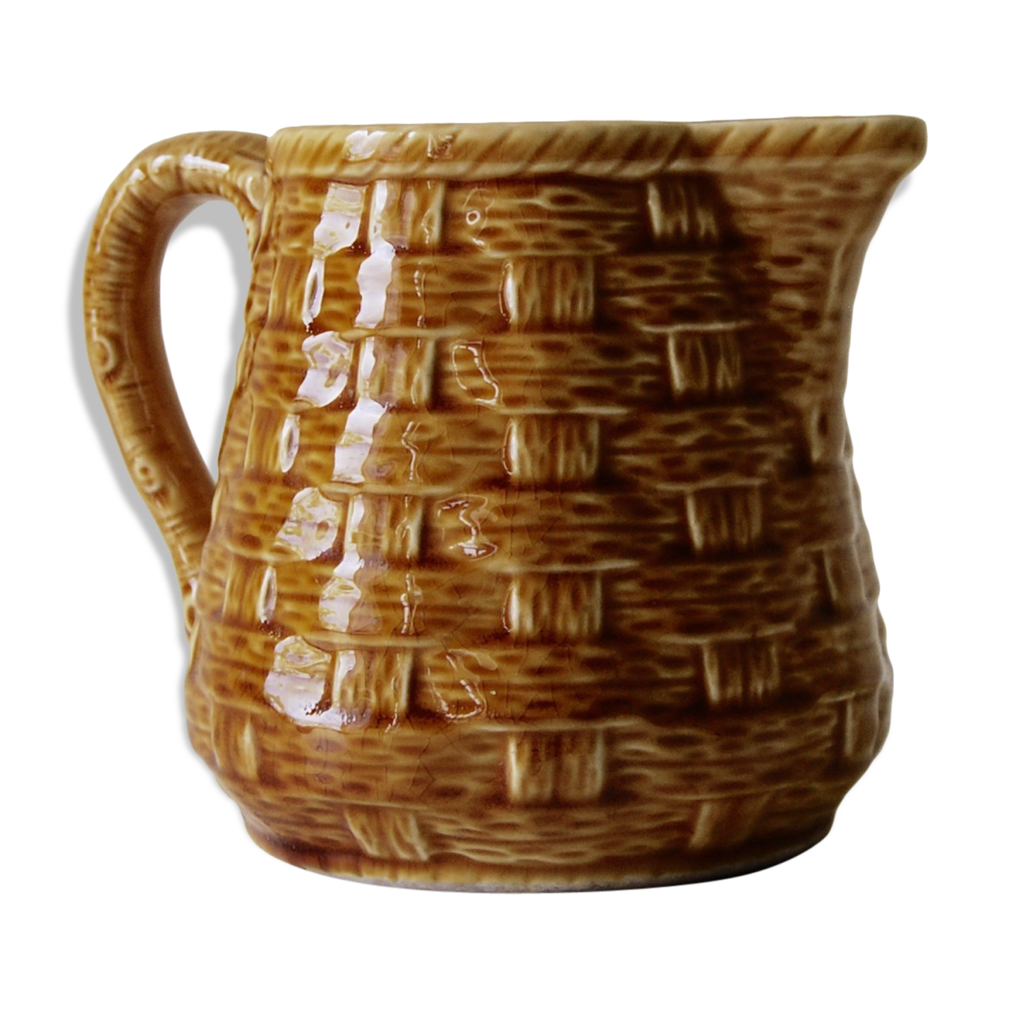 Carafe in barbotine Digoin Sarreguemines