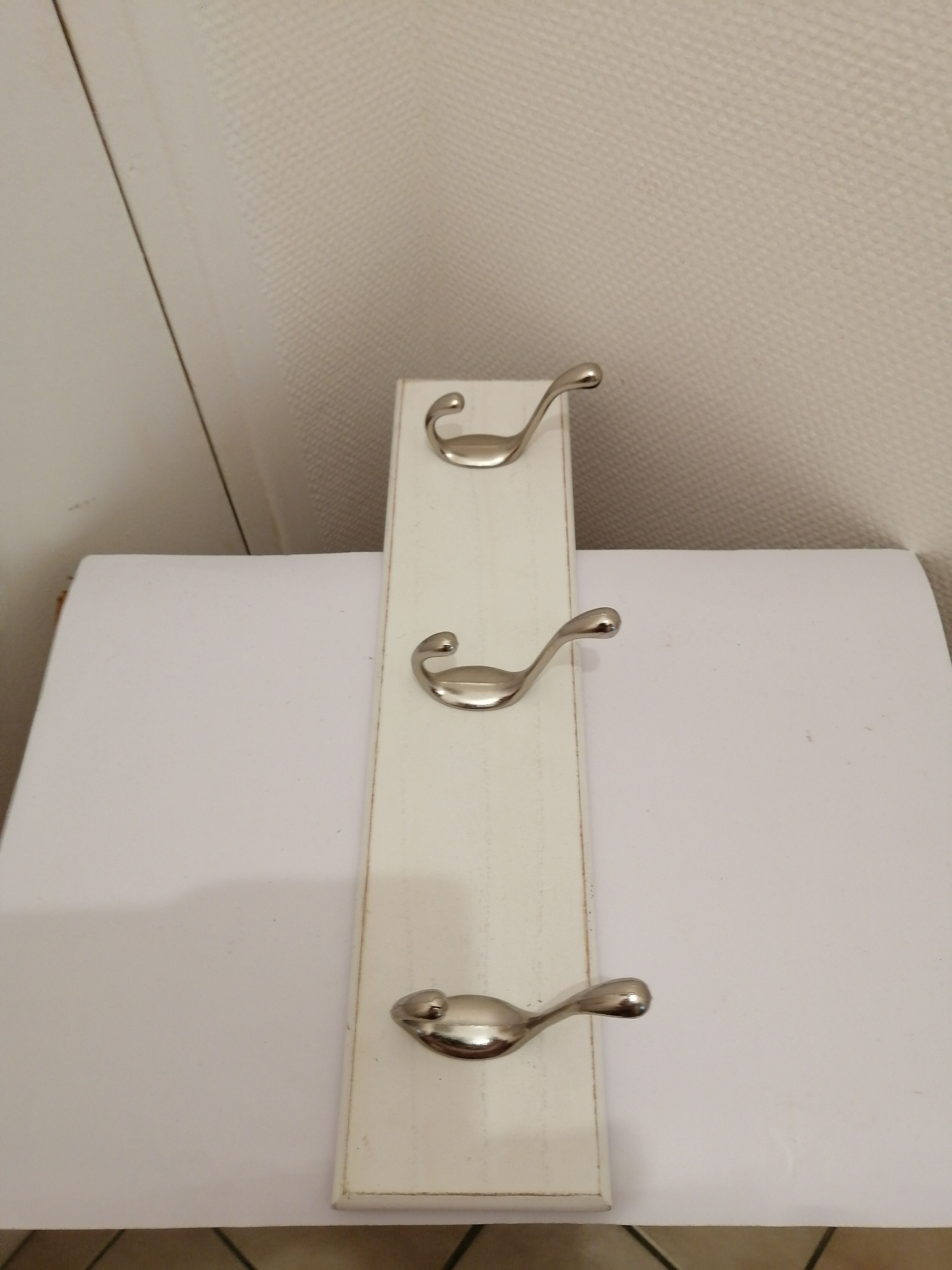 Wall coat rack wood and metal