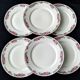 6 Art Deco porcelain dinner plates