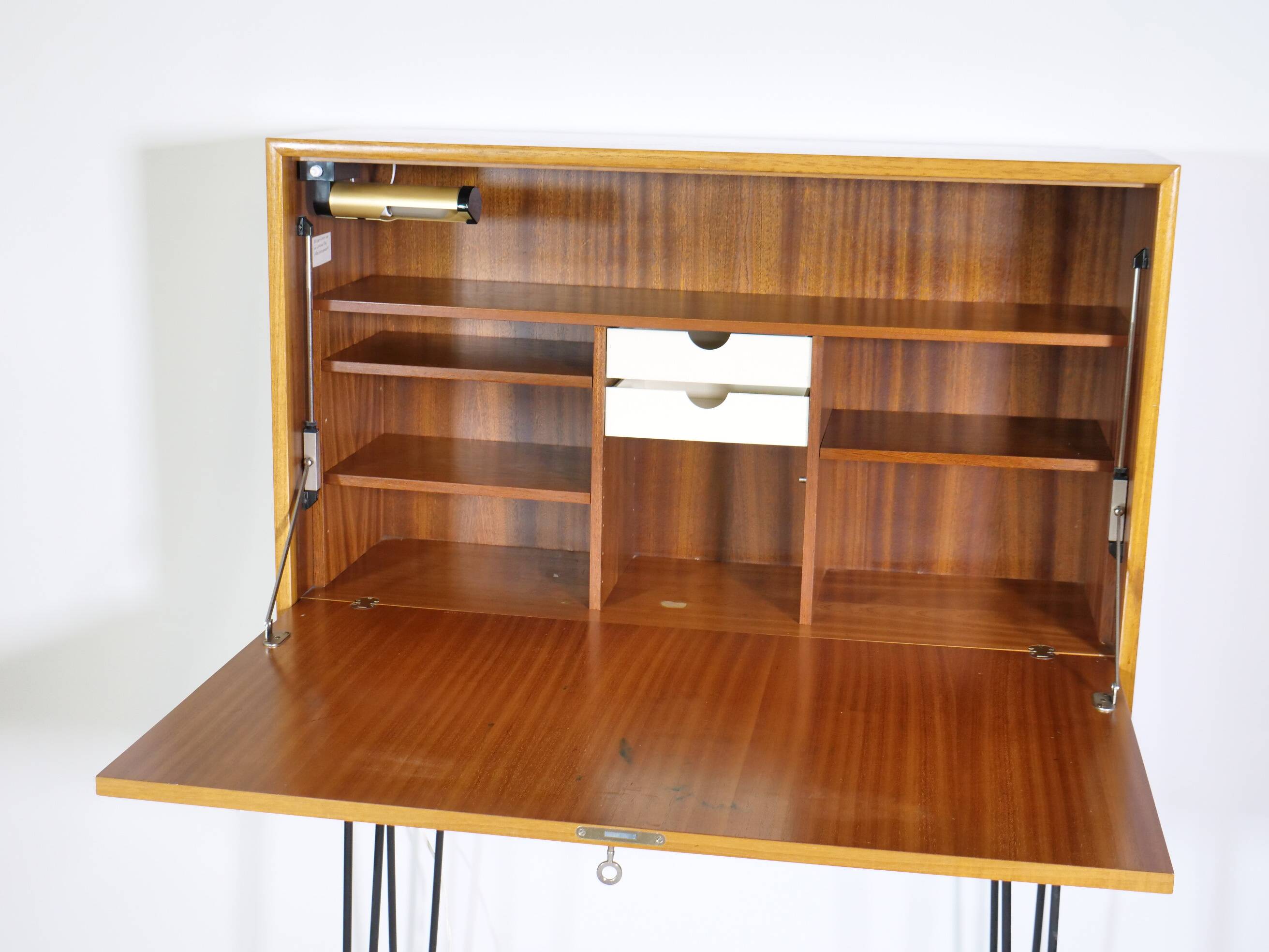 Teak secretary highboard from WK Möbel, 1960s