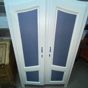 Dressing Room Revamped White/ Denim Fabric (Country Style - Shabby Chic)