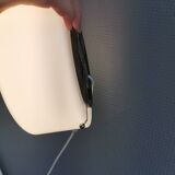 LYFA ceiling lights, white opaline glass, metal suspension, 1950s Denmark