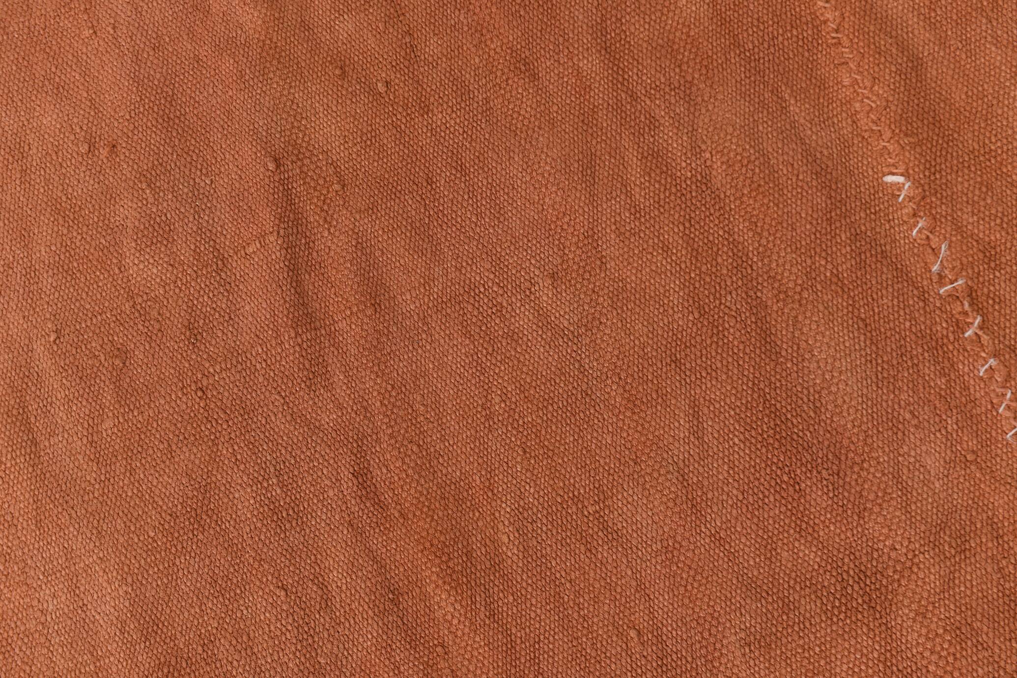 5x7 Terracotta & Brunt Orange Vintage Kilim Rug, 167x210Cm