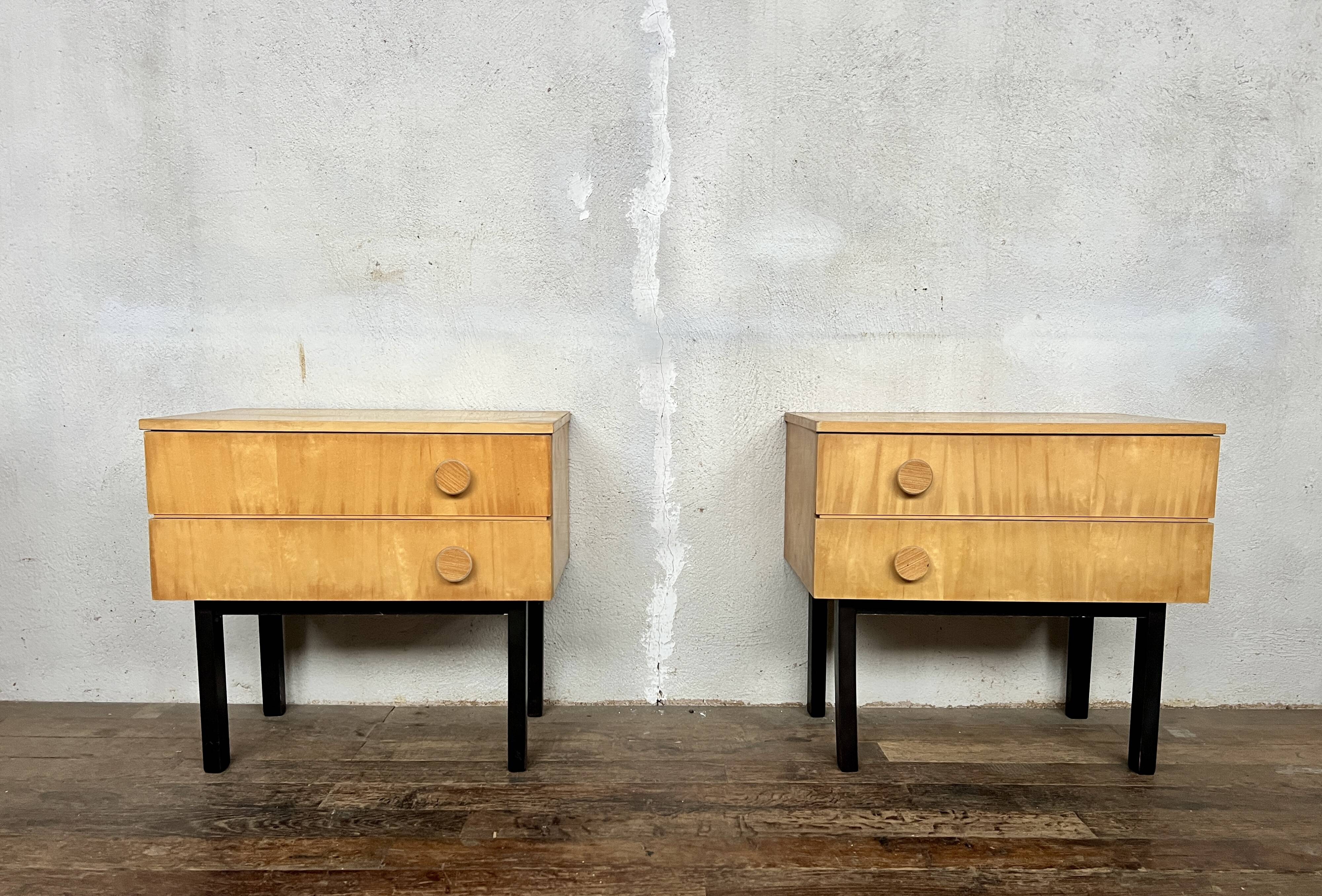 Pair of vintage bedside tables