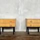 Paire de tables de nuit, chevets vintage
