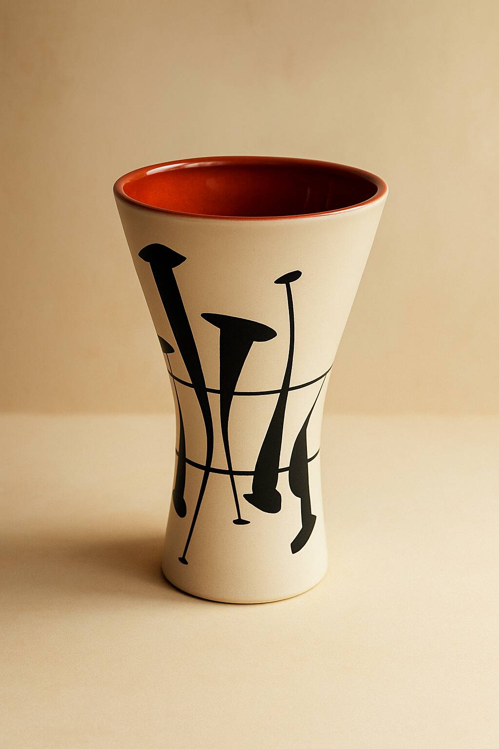Rare modernist Diabolo vase by Roger Capron - 1950s - Vallauris