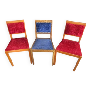 3 chaises art déco anciennes