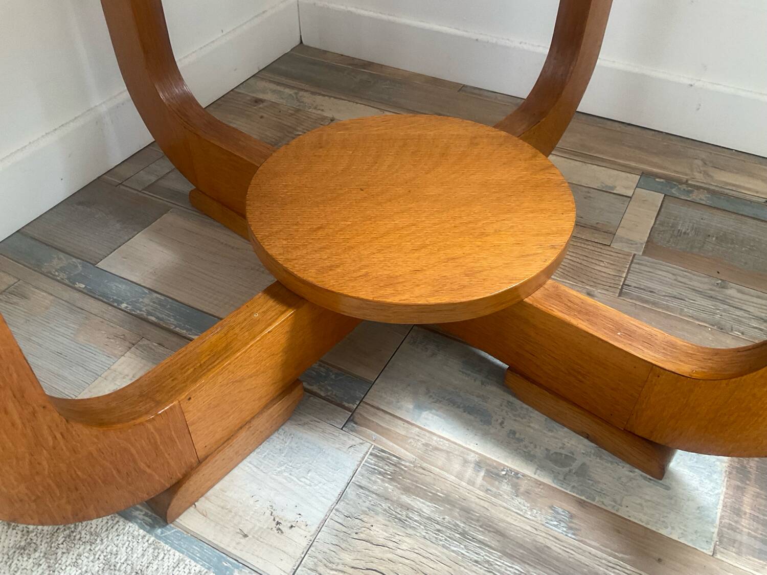 Art Deco oak coffee table from the 40s and 50s