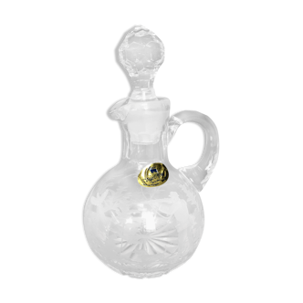 Engraved bohemian crystal carafon