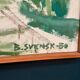Original Swedish Oil on Canvas – “Milk Shed at Kaga” by Björn Svensk – Signed – Dated 1980 – Vintage & Framed