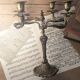 Late 19th century bronze candlestick