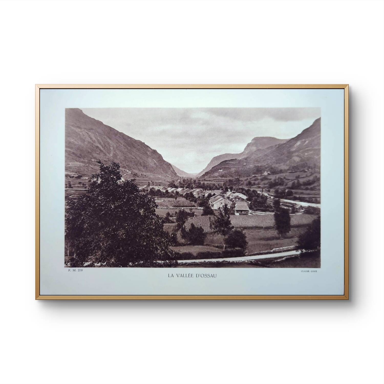 The Ossau Valley, Pyrénées-Atlantiques, photographic plate printed in 1937