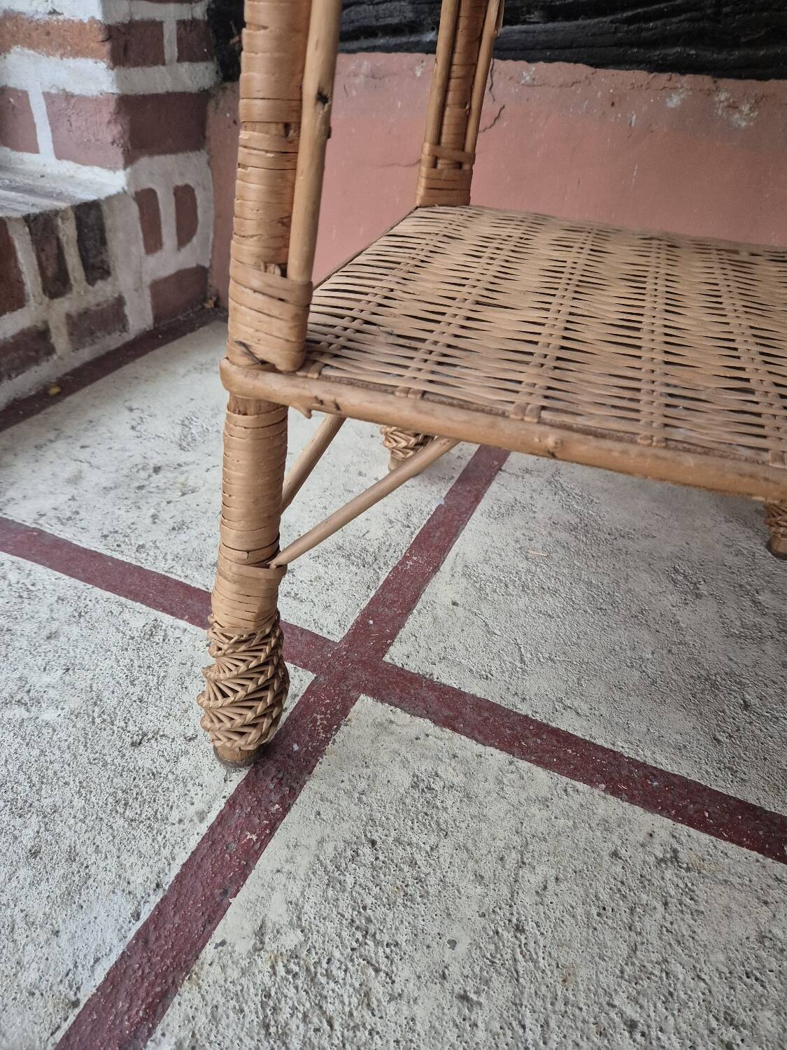 Wicker rattan coffee table