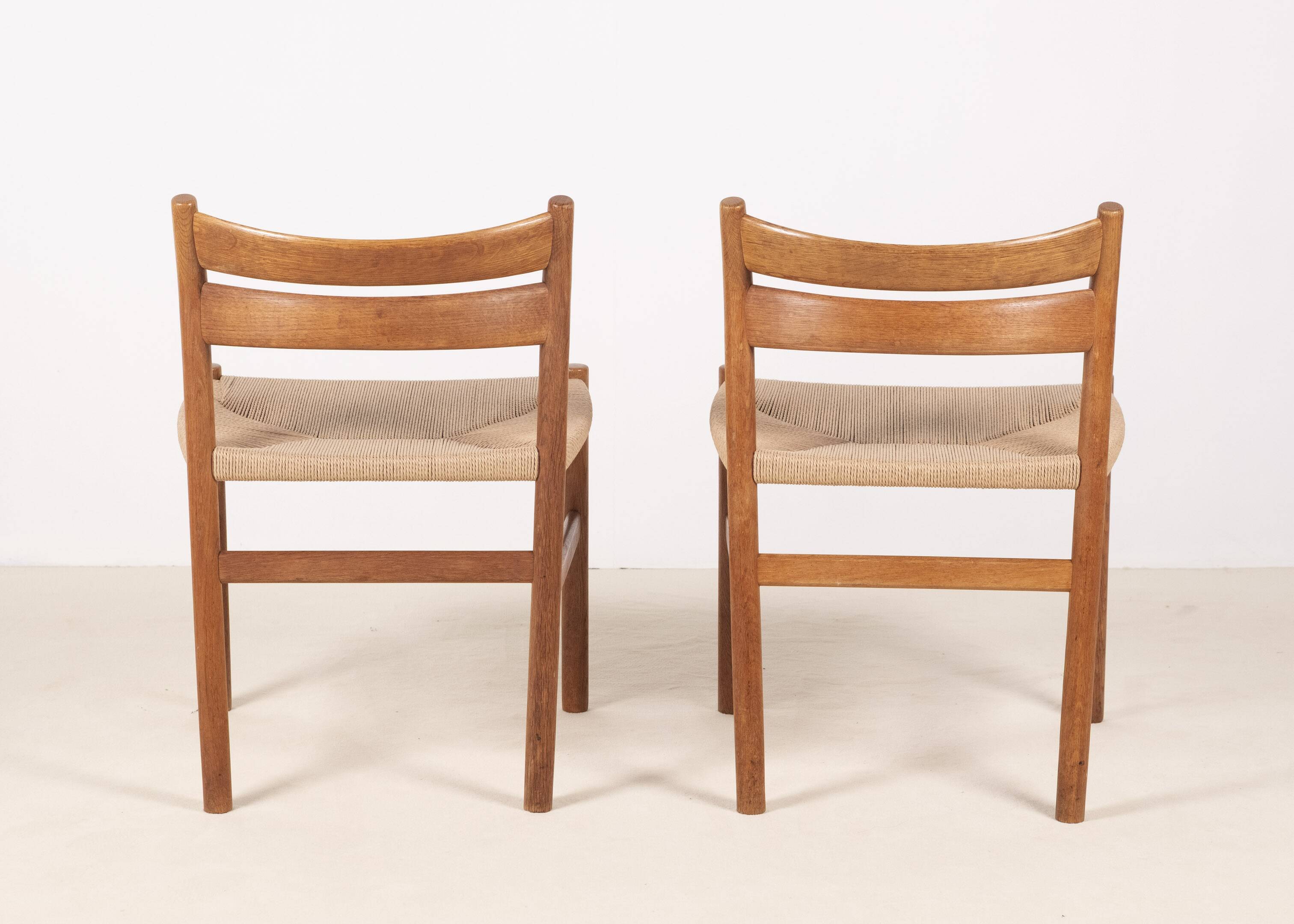 2x Børge Mogensen BM1 oak dining chairs, 1950s, Denmark