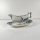 Saucière terre de fer "Carmen", Sarreguemines, bleu, 1875-1900