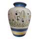 Hand-painted ceramic vase with floral decoration – H 33 cm