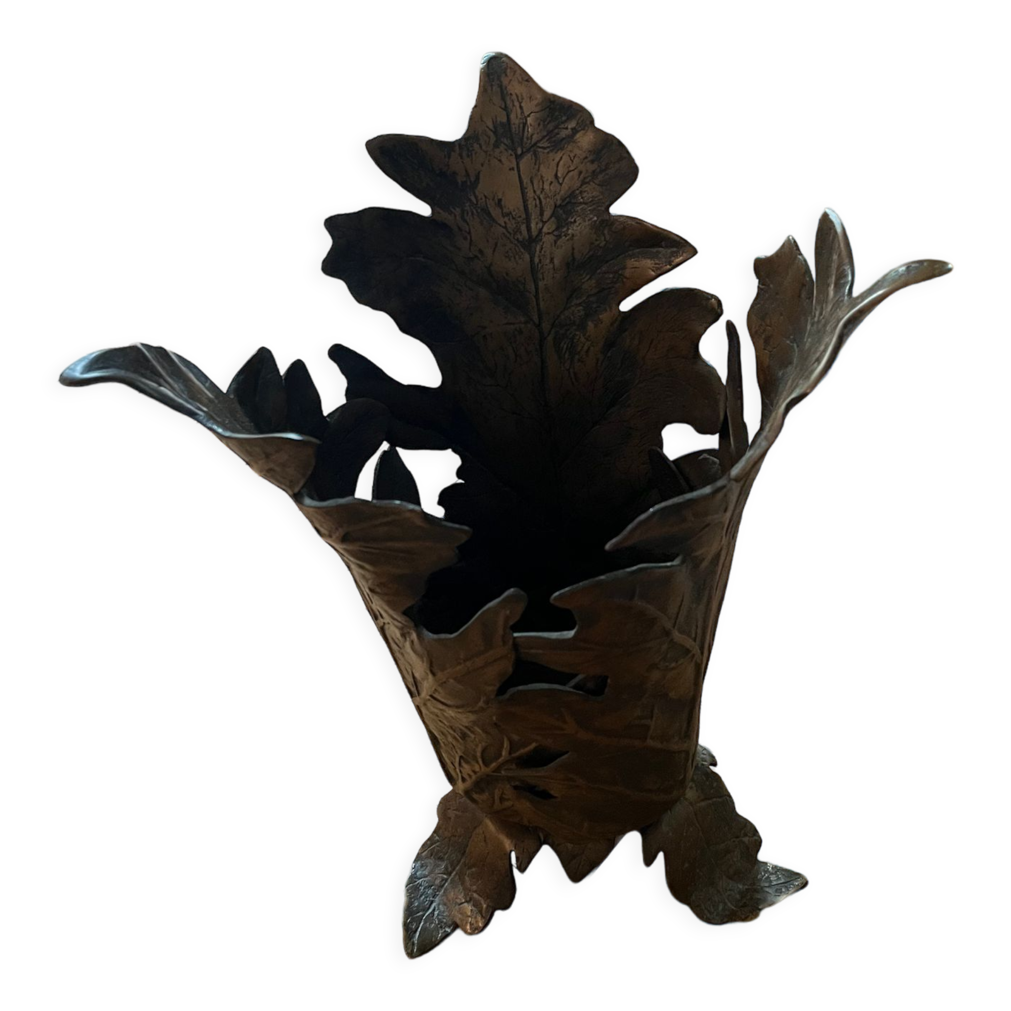 Elegant bronze umbrella door by the famous Italian designer Gabriella Crespi