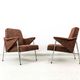 Metal vintage Armchairs “Bat” Poland, 1960’s, Set Of 2