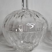 Pair of crystal candy boxes, Italy