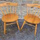 Paire de chaises en bois massif 1963 par Nesto Suède