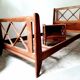 Oak side bed made by Ateliers Saint-Sabin 1950