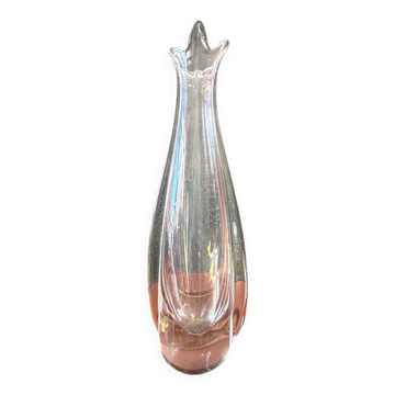 Large sculptural crystal vase from Sèvres, France, 1970s, 51 cm