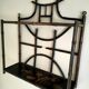 Antique bamboo and lacquer wall shelf