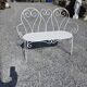 Wrought iron garden bench