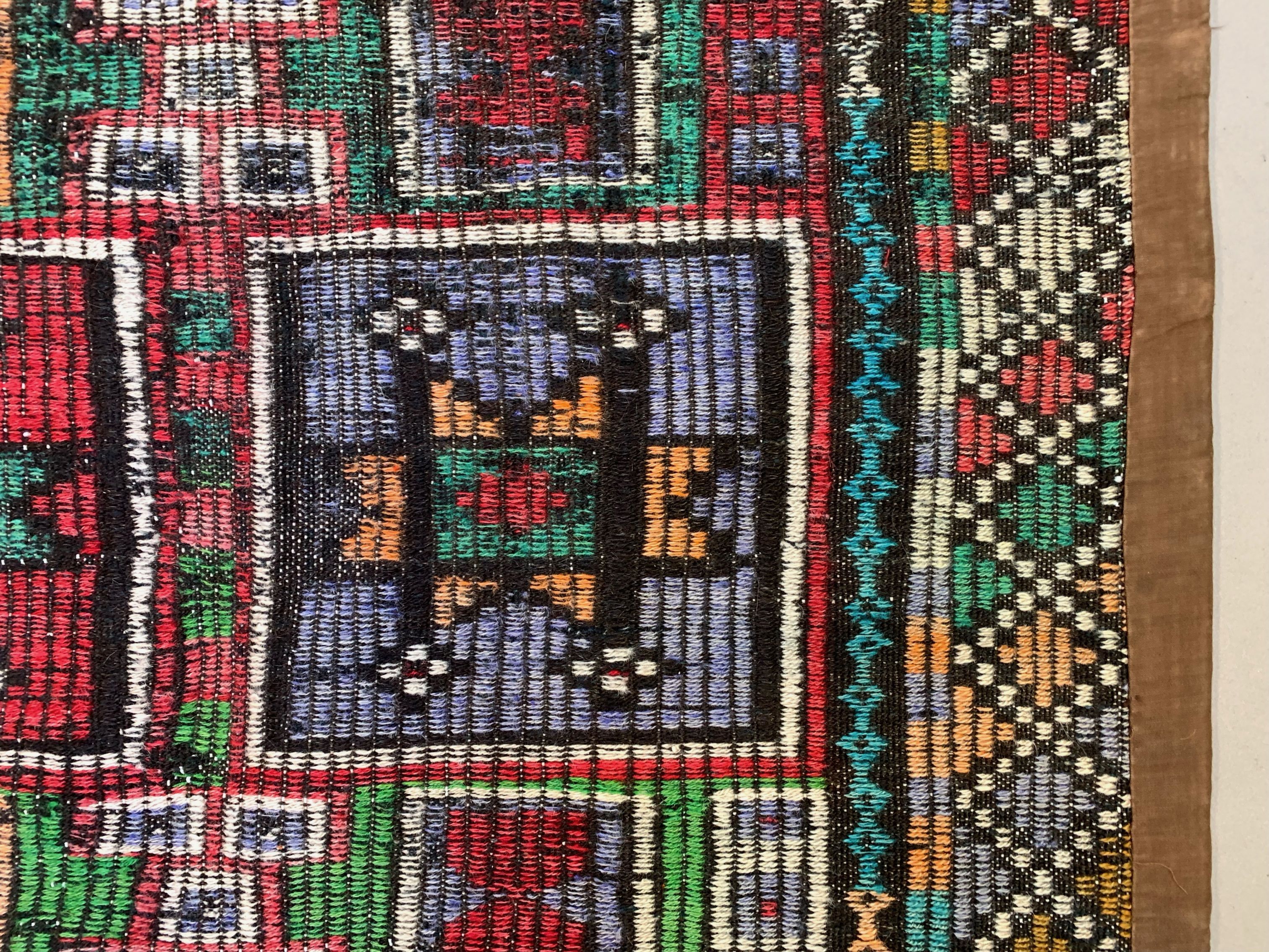 Large Vintage Turkish Kilim Rug 350x195 cm Wool Jajim Kelim
