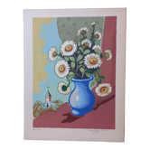 Lithographie originale de Madeleine Luka (1894-1989), "Bouquet de fleurs", 1965