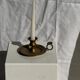Antique gold hand candlestick with a handle fixed by 3 rivets H8 D13