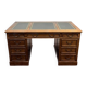 Classic English Desk with Green Inlay