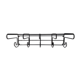 Black graphic coat rack