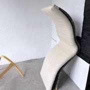 Ikea vintage Kim Samson curved beech wood deck chair