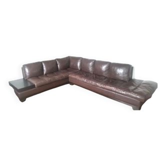 Leather corner sofa