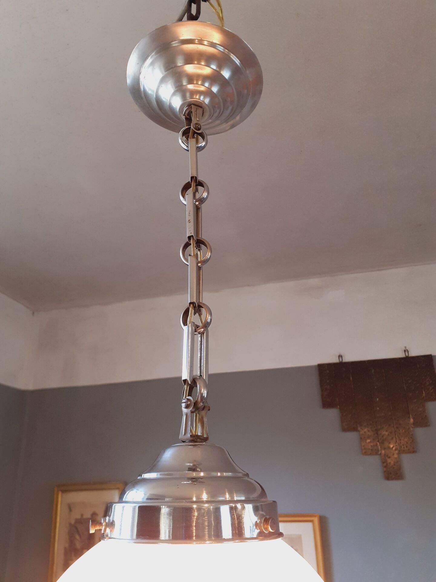 Lustre 1930 globe opaline
