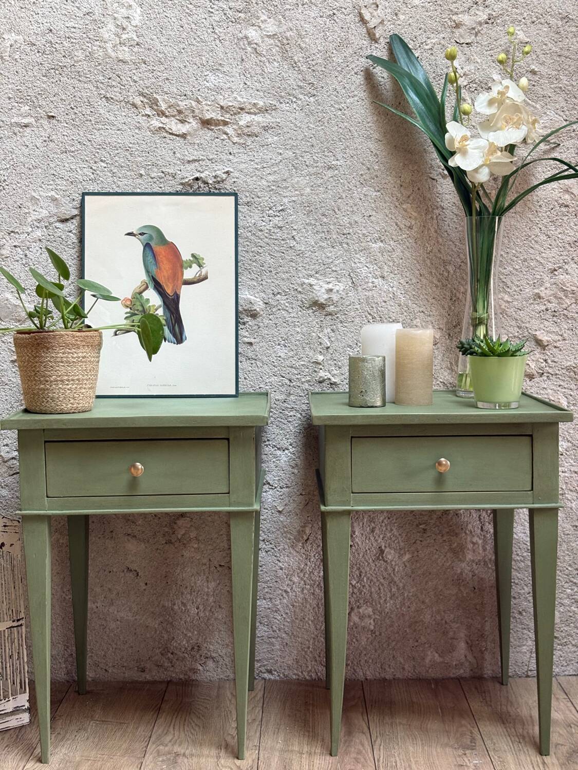 Pair of vintage bedside tables