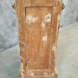 Antique church column on wooden base 135 cm high