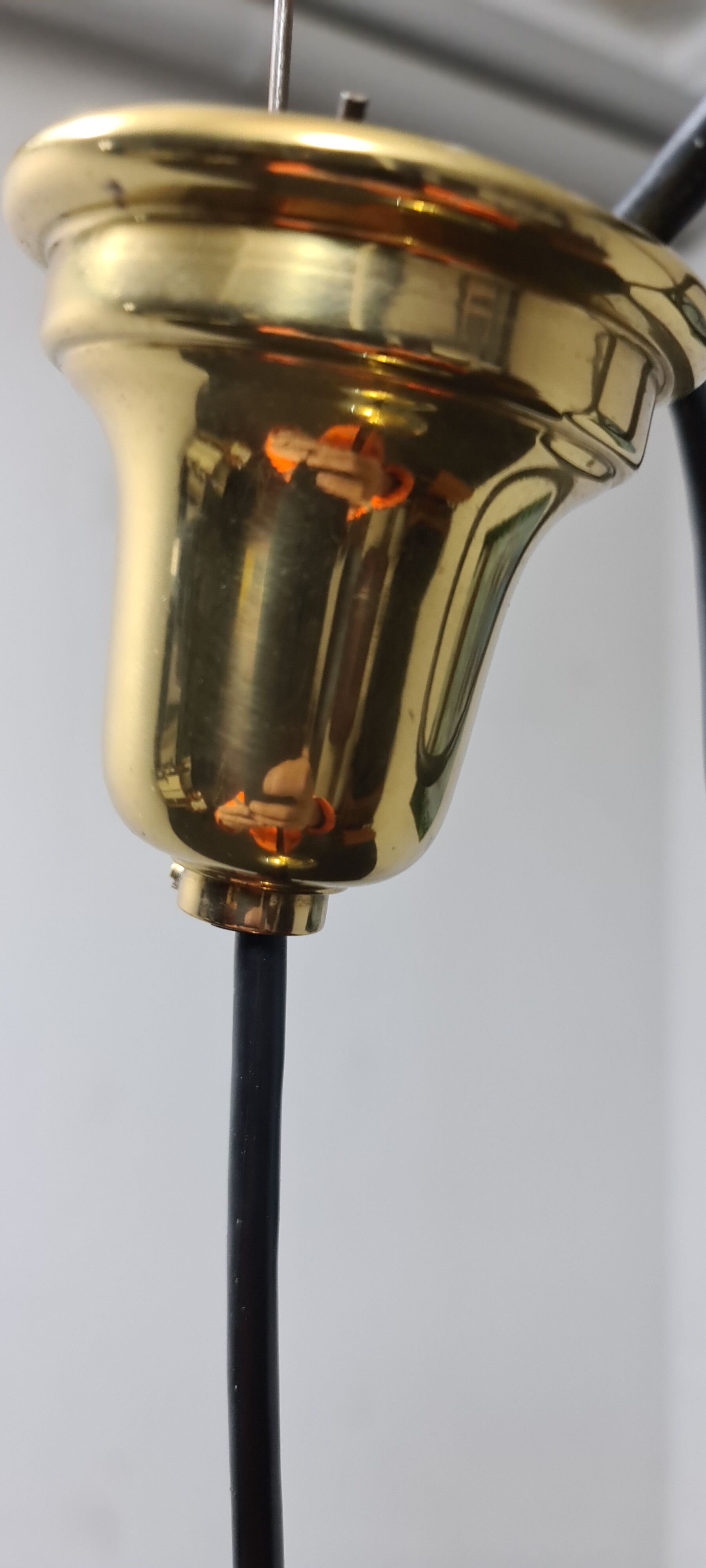 Vintage smoked glass pendant light